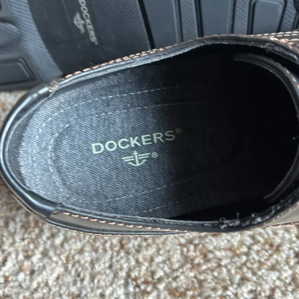 Dockers Men’s Parkway Dark Gray Graphite Lace Up Oxfords Shoes Cushioned Insoles